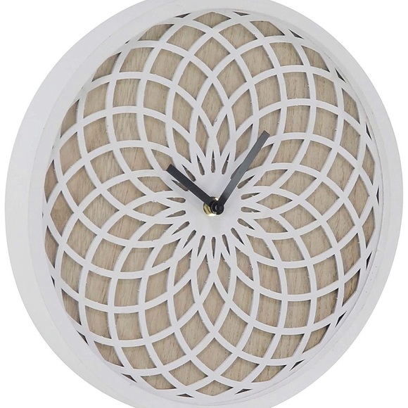 Ornate Wall Clock- White 12 inch - Picture 4 of 6